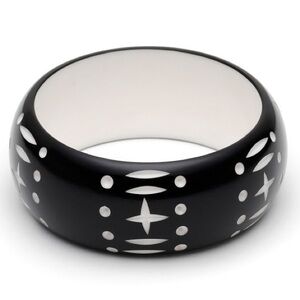 Splendette Hater Bracelet Black and White Wide Classic Size